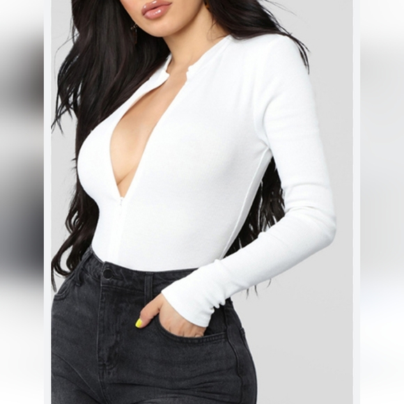 Zip up white bodysuit - Picture 13 of 13